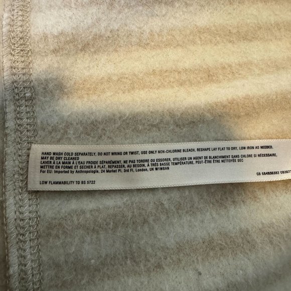 Anthropologie Tan/Beige Fringe Blanket Cardigan - Size XS - Picture 5 of 5